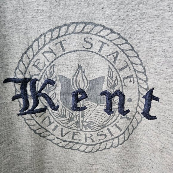 JanSport Kent State University Gray Sweatshirt Size M Vintage Crew Sweatshirt - Picture 3 of 16